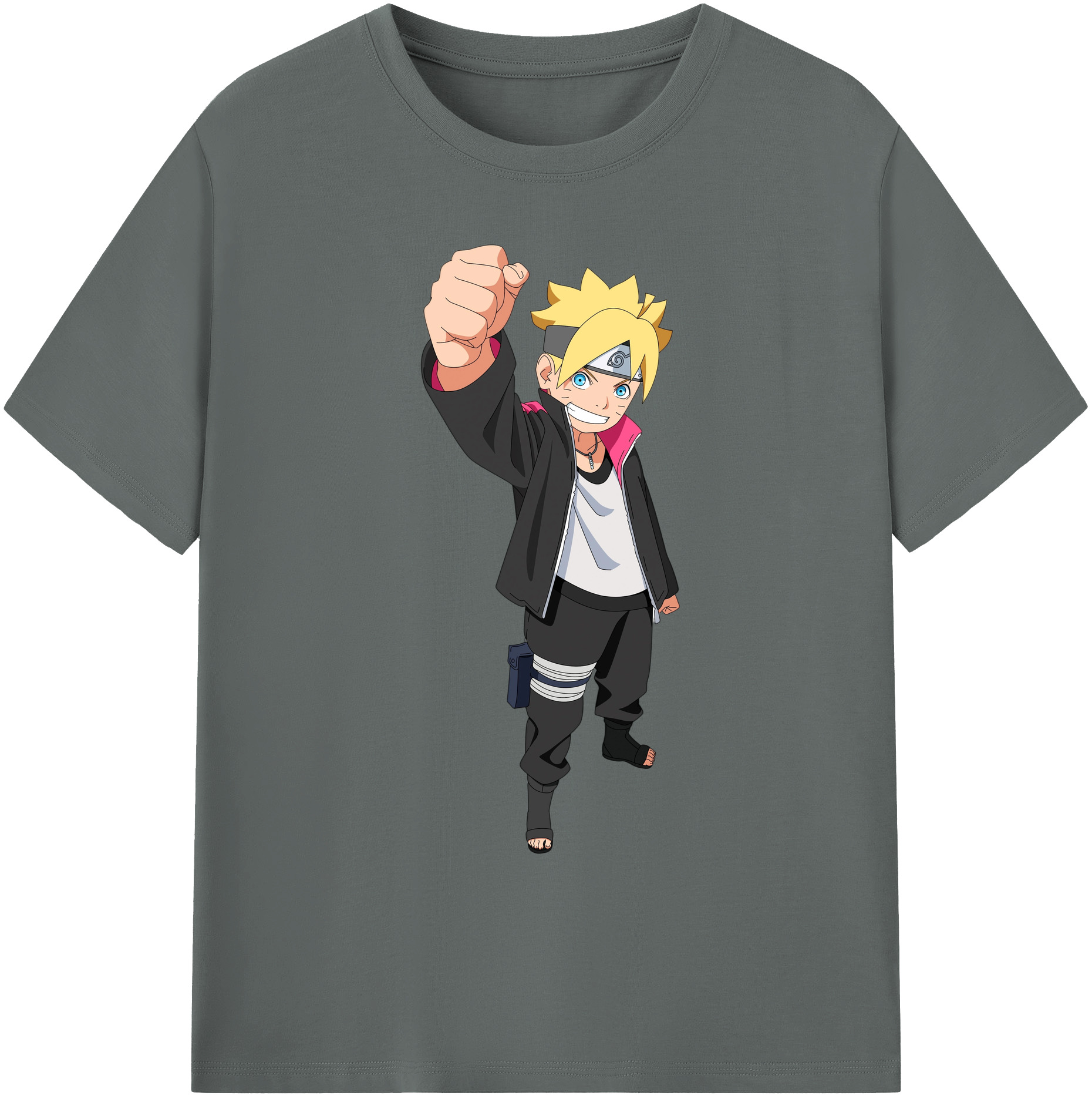 （画像用） NARUTO -ナルト- うずまき ボルト Uzumaki Boruto 綿100％ メンズ半袖Tシャツ｜肌触りやわらか＆通気性